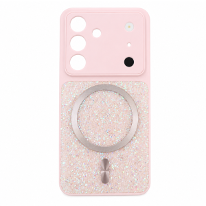 Shiny Diamond with Magnetic Case for Samsung Galaxy S26 - Pink